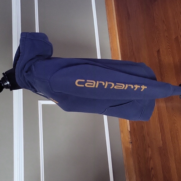 CARHARTT Navy Blue Size Medium Relaxed Fit Hoodie - Picture 5 of 11